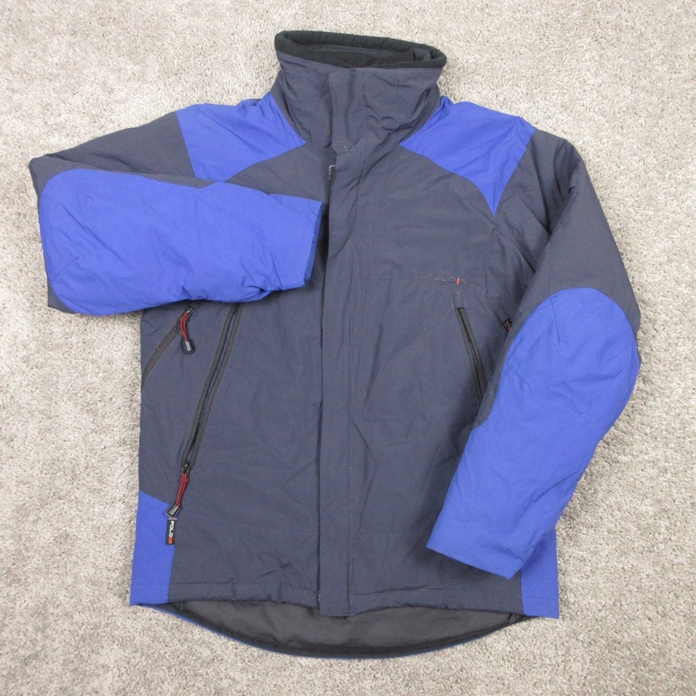 Polo Ralph Lauren Jacket Mens Medium Blue Ski Snowboard Vented Pockets Coat 67
